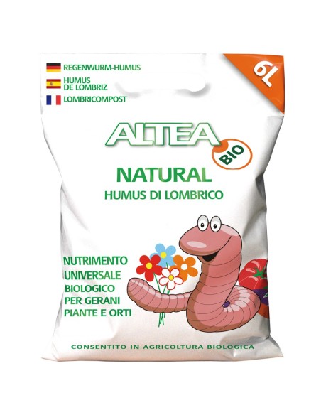 CONCIME NATURAL HUMUS DI LOMBRICO, ORTO e FIORI