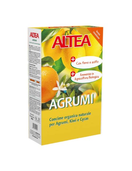 CONCIME AGRUMI SBRICIOLATO, limoni da frutto, kiwi, cycas