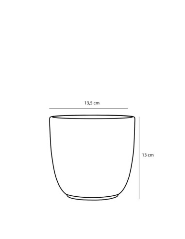 COPRIVASO CERAMICA TUSCA ROTONDO Rosso Scuro