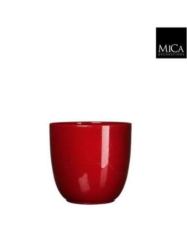 COPRIVASO CERAMICA TUSCA ROTONDO Rosso Scuro