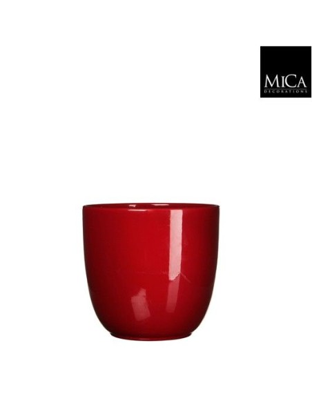 COPRIVASO CERAMICA TUSCA ROTONDO Rosso Scuro