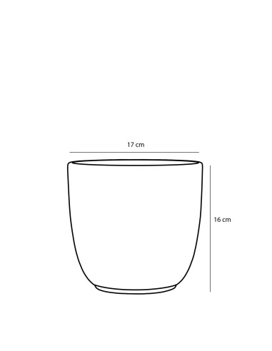 COPRIVASO CERAMICA TUSCA ROTONDO Rosso Scuro