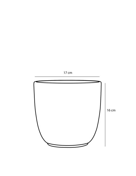 COPRIVASO CERAMICA TUSCA ROTONDO Rosso Scuro