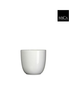 COPRIVASO IN CERAMICA TUSCA ROTONDO Bianco