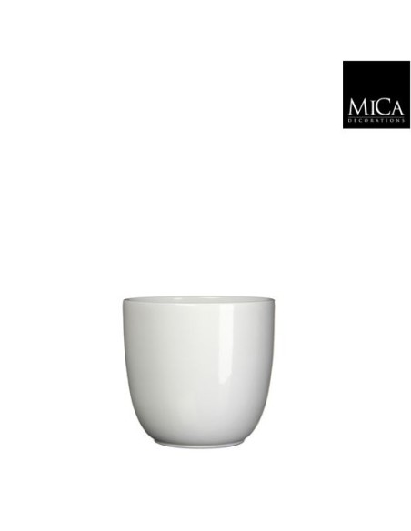 COPRIVASO IN CERAMICA TUSCA ROTONDO Bianco