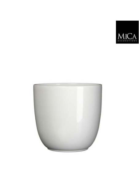 COPRIVASO IN CERAMICA TUSCA ROTONDO Bianco