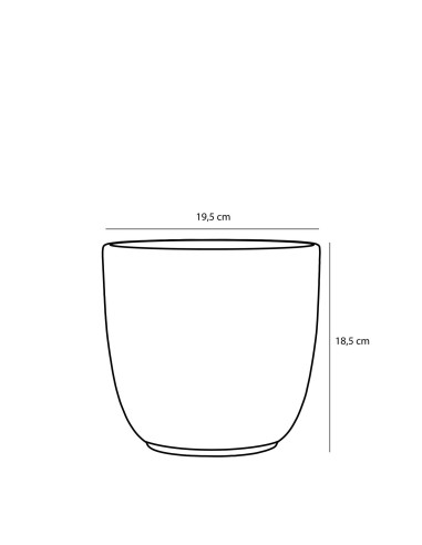 COPRIVASO IN CERAMICA TUSCA ROTONDO Bianco