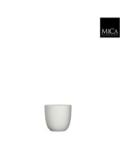 COPRIVASO IN CERAMICA TUSCA ROTONDO Bianco opaco