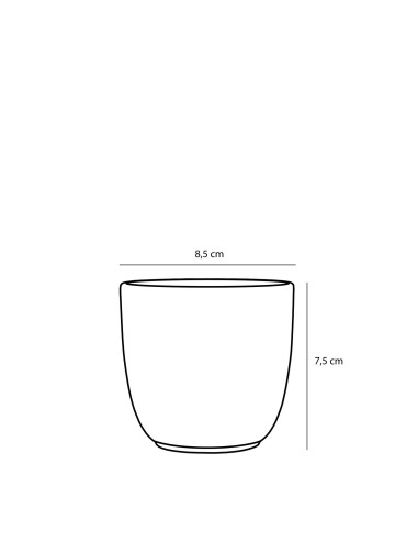 COPRIVASO IN CERAMICA TUSCA ROTONDO Bianco opaco