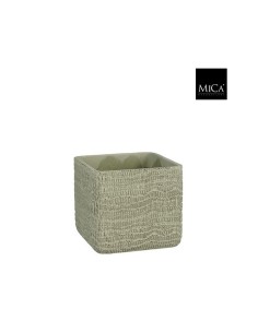 COPRIVASO SIRI QUADRATO VERDE con Texture Naturale