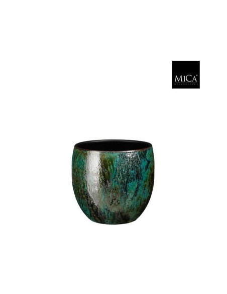 COPRIVASO LOREN VASO TONDO BLU Smaltato Lucido