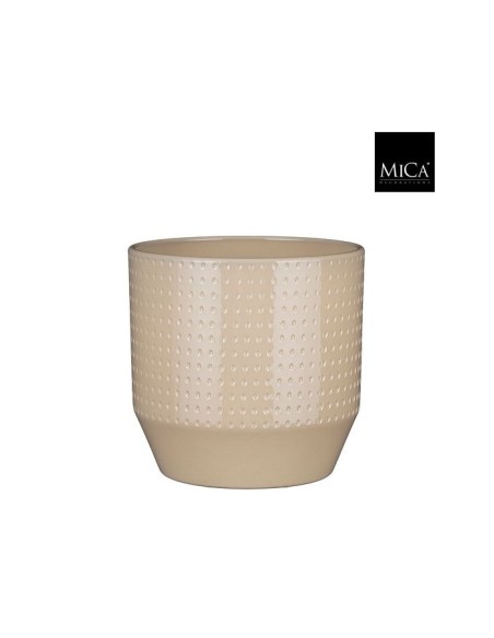 COPRIVASO NOLA VASO TONDO BEIGE Effetto "Puntinato"