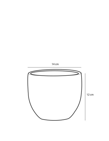 COPRIVASO in Ceramica Tondo: Finitura Texturizzata Grigia
