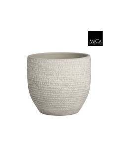 COPRIVASO in Ceramica Tondo: Finitura Texturizzata Grigia 2