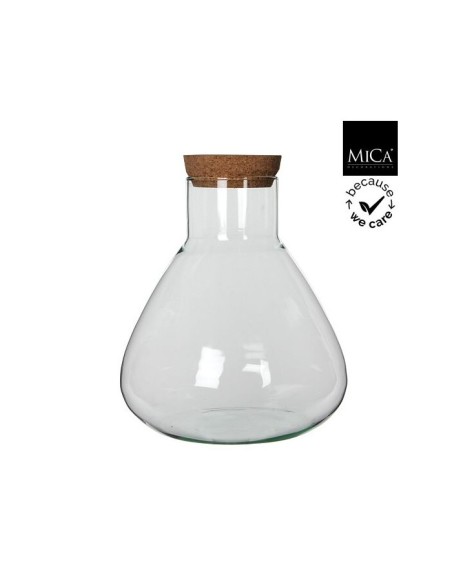 VASO EMILY TRASPARENTE in Vetro con Tappo in Sughero