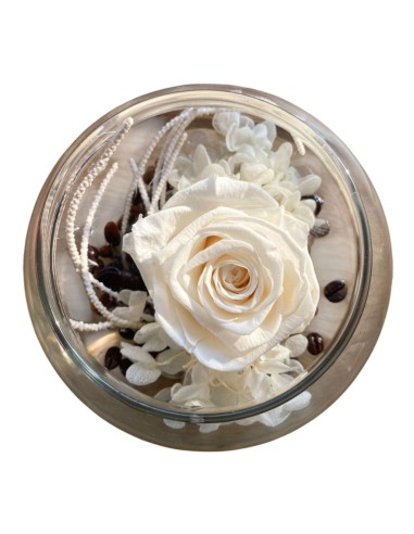 ROSA STABILIZZATA in Cloche di Vetro Simbolo di Amore Eterno