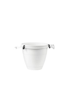 VASO PENSILE (flow) Bianco Moderno per Balcone e Giardino