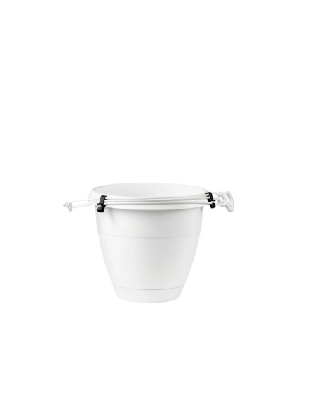 VASO PENSILE (flow) Bianco Moderno per Balcone e Giardino