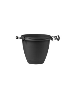 VASO PENSILE (flow) Antracite Moderno per Balcone e Giardino