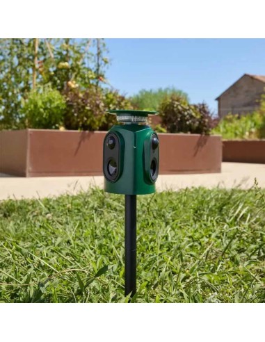 Dissuasore Ultrasuoni Verdemax 360° Solare Cani e Selvatici