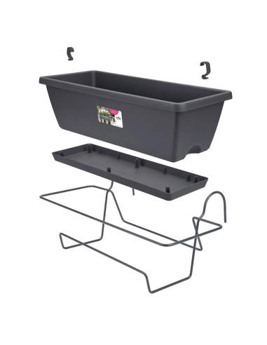 Barcelona Allin1 50 cm Elho: Set Fioriera e Ganci Completo