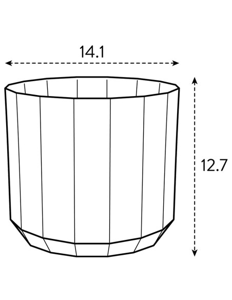Facet Round Rosa Mandorla Elho: Vaso Design Sfaccettato Eco