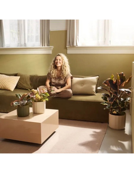 Vaso elho Facet Round Verde Tè: Design Moderno e Sostenibile