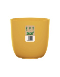 Vaso elho Flow Round Mustard: Design Sinuoso, Colore Senape 2