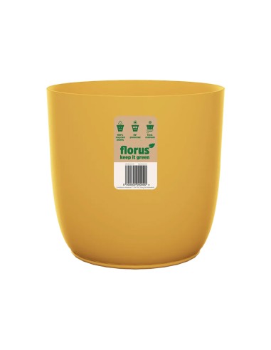 Vaso elho Flow Round Mustard: Design Sinuoso, Colore Senape