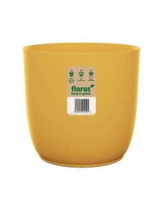 Vaso elho Flow Round Mustard: Design Sinuoso, Colore Senape 2