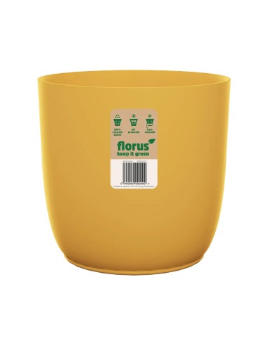 Vaso elho Flow Round Mustard: Design Sinuoso, Colore Senape