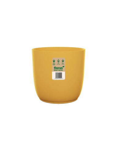 Vaso elho Flow Round Mustard: Design Sinuoso, Colore Senape