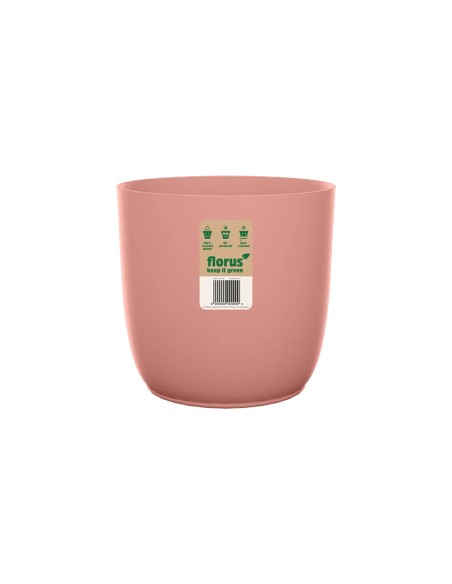 Vaso elho Flow Round Soft Pink: Design Fluido e Sostenibile