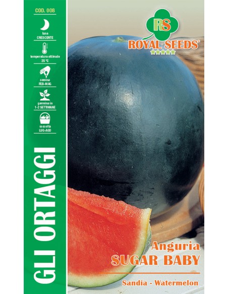 SEMI ANGURIA SUGAR BABY Resistente alle malattie.