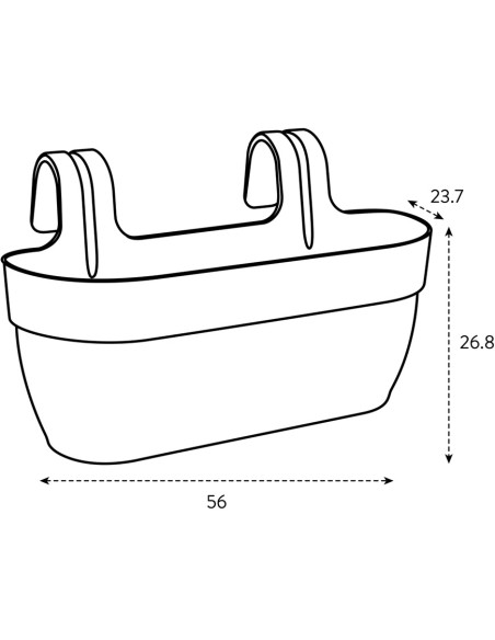Vibia Campana Easy Hanger XL58cm: fioriera balcone di design