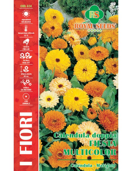 SEMI DI CALENDULA DOPPIA FIESTA MULTICOLOR