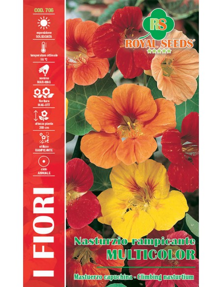 SEMI DI NASTURZIO RAMPICANTE MULTICOLOR Fiori eduli