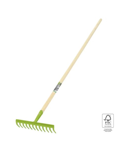 Rastrello Verdemax 12 Denti con Manico in Legno FSC | 130 cm