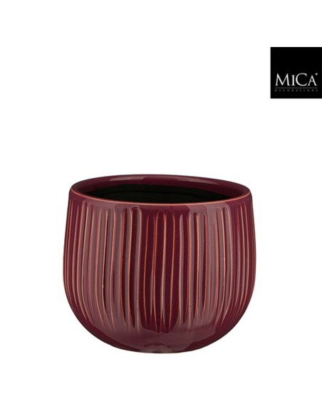 Vaso Pablo Purple Ribble Edelman Eleganza Rigata per Interni