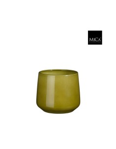 Vaso Amber Green Edelman | Ceramica Rotonda Verde Lucido 2