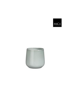 Vaso Amber Light Grey Edelman Ceramica Rotonda Grigio Perla