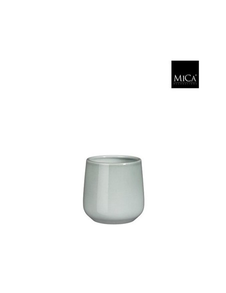 Vaso Amber Light Grey Edelman Ceramica Rotonda Grigio Perla