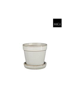 Vaso Clint Edelman Off White con Sottovaso: Stile e Qualità