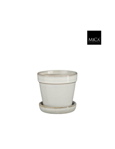 Vaso Clint Edelman Off White con Sottovaso: Stile e Qualità