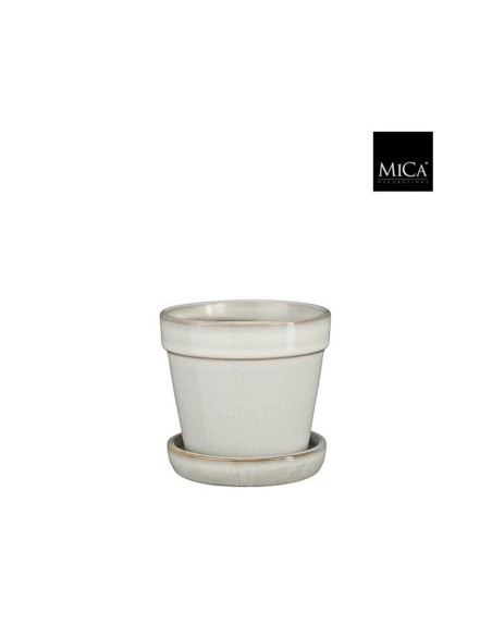 Vaso Clint Edelman Off White con Sottovaso: Stile e Qualità
