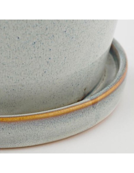 Vaso Clint Edelman Off White con Sottovaso: Stile e Qualità