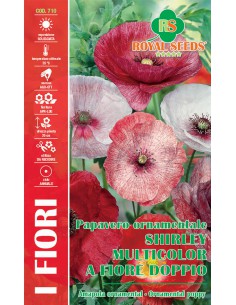 SEMI PAPAVERO ORNAMENTALE SHIRLEY MIX FIORE DOPPI