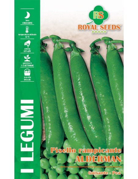 Semi Pisello Rampicante Alderman Royal Seeds: Raccolto Top