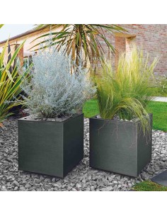 Vaso Cubo Matheria 40 cm Veca: Fioriera Quadrata 35L Design 2