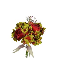 Bouquet Ortensia e Rosa artificiale 30 cm | Decorazione Casa
